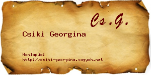 Csiki Georgina névjegykártya
